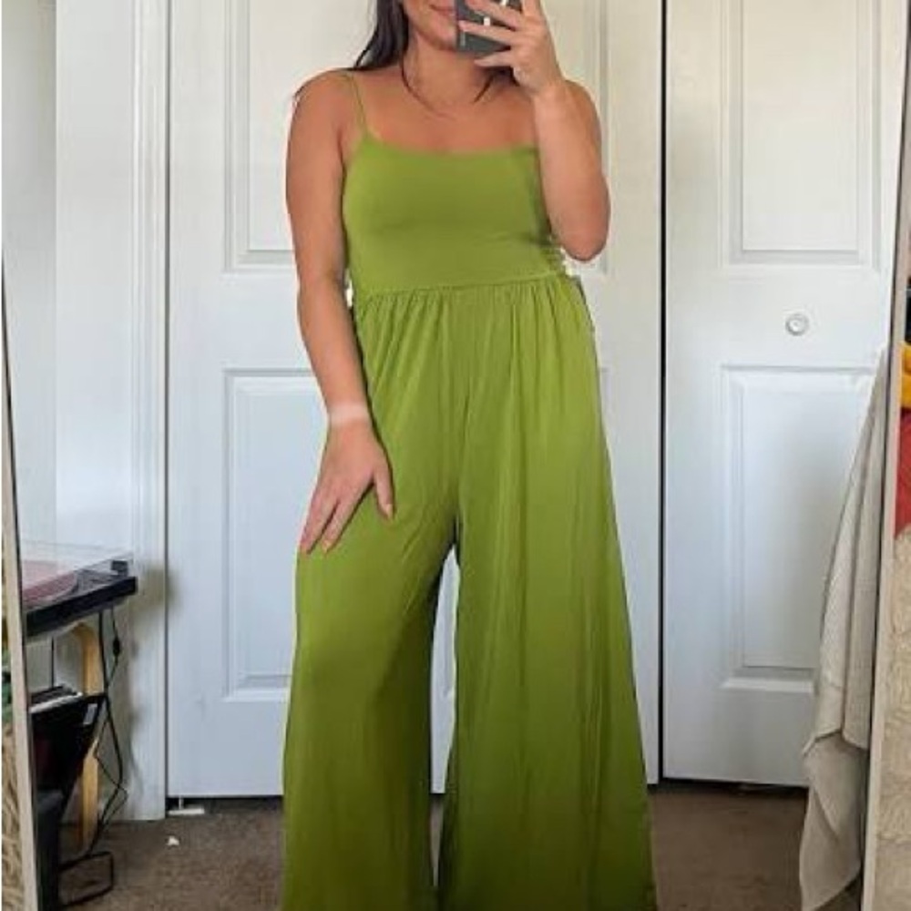 Aritzia Lime Green Market Jumpsuit